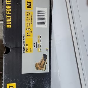 Cat steel toe shoe.